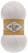Турецкая пряжа Ализе COTTON GOLD PLUS 55 белый